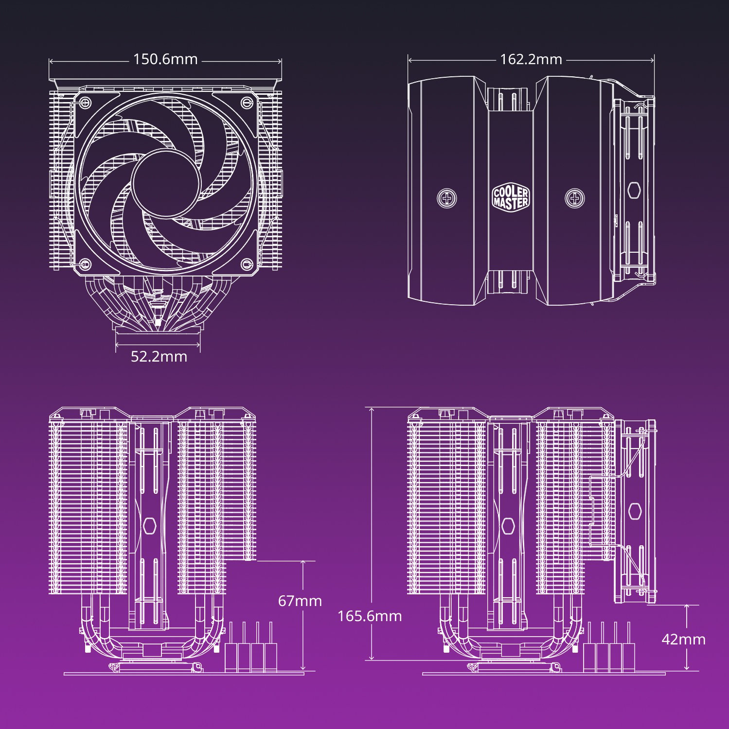 Cooler Master MasterAir MA824 Stealth CPU Air Cooler